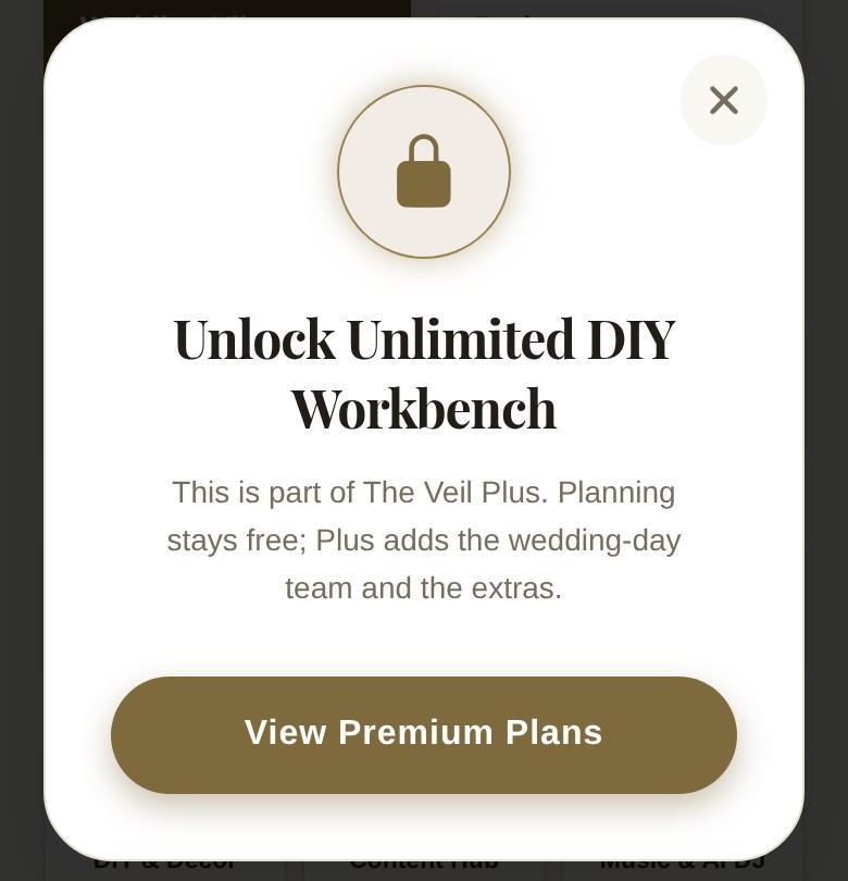 Unlock Unlimited DIY Workbench, with View Premium Plans