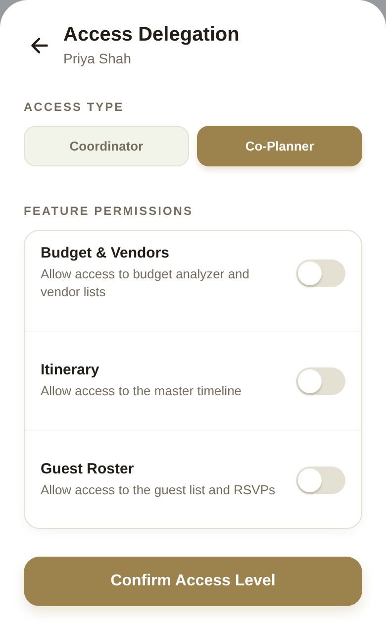 Choosing what a co-planner can open