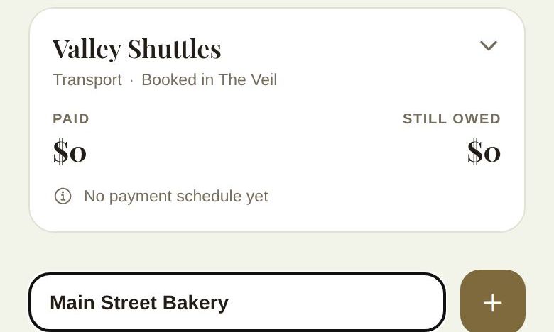 Adding a vendor you booked elsewhere