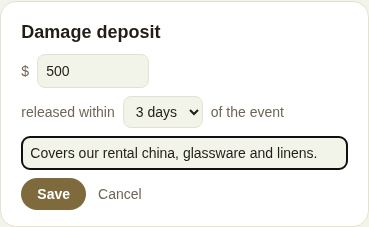 Asking for a $500 damage deposit